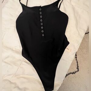 Upwest black one piece swimsuit